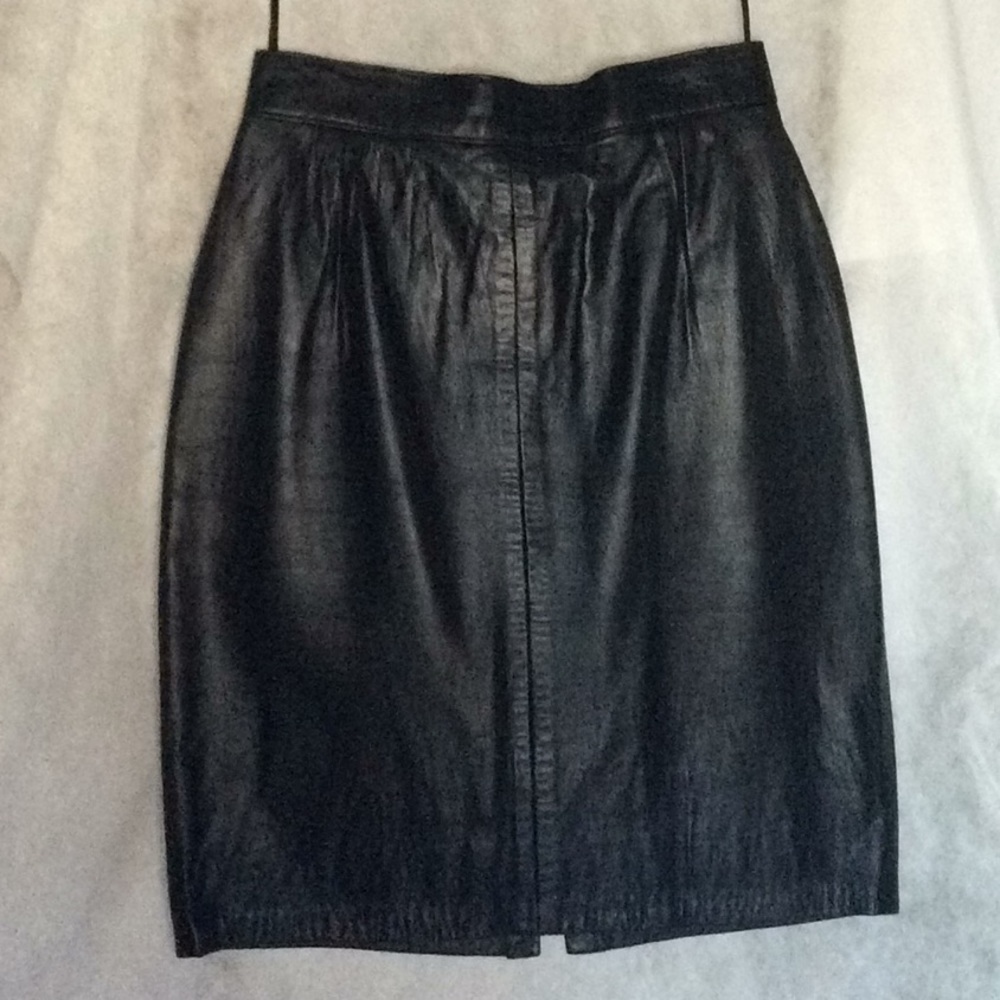 Vintage Genuine Leather Skirt